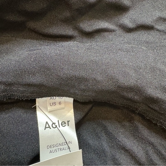 Acler Upton Off-Shoulder Lace Mini Dress - Black - Size 6 - Picture 9 of 11